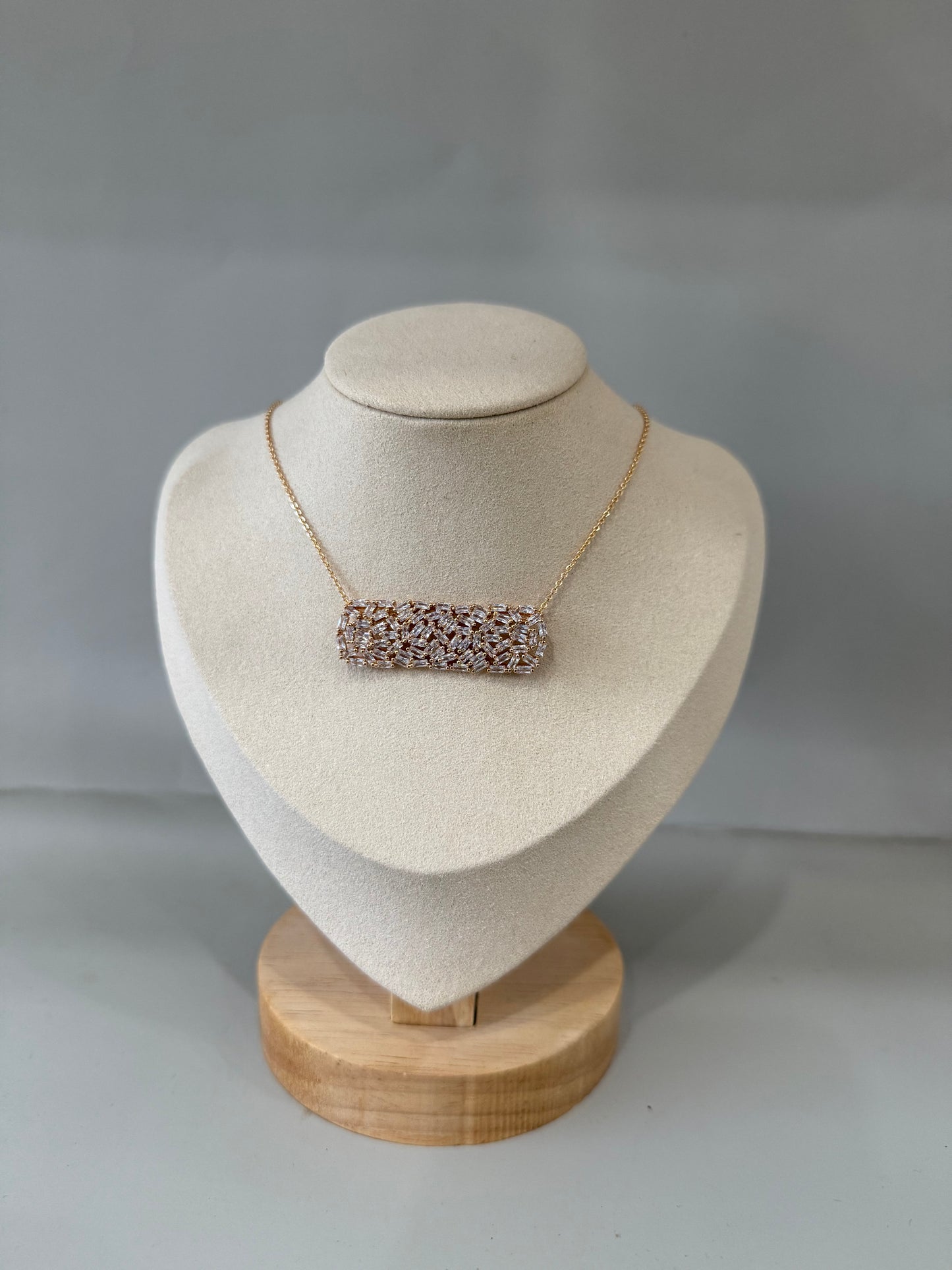 Collier rose gold strass