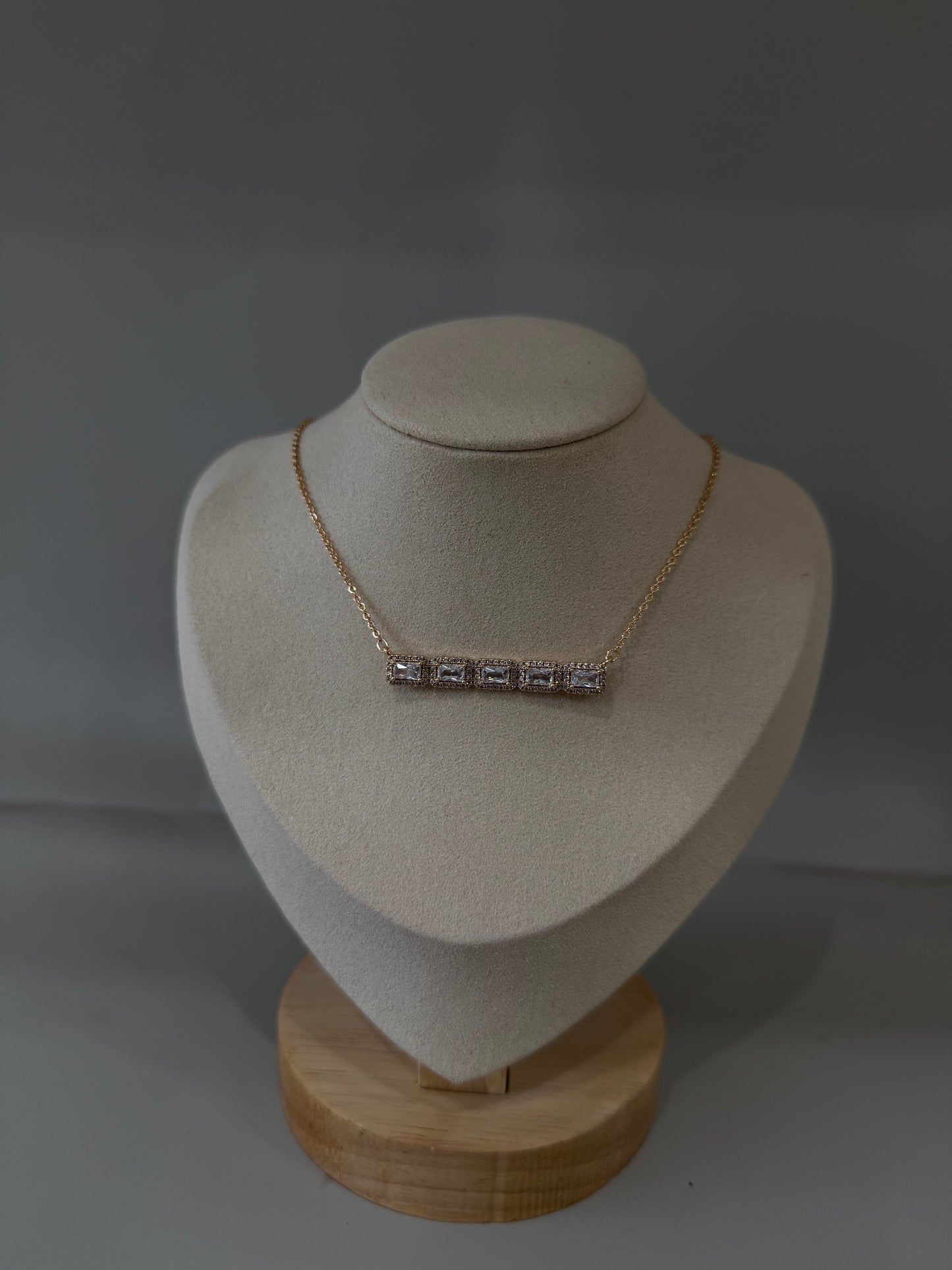 Collier strass rose gold