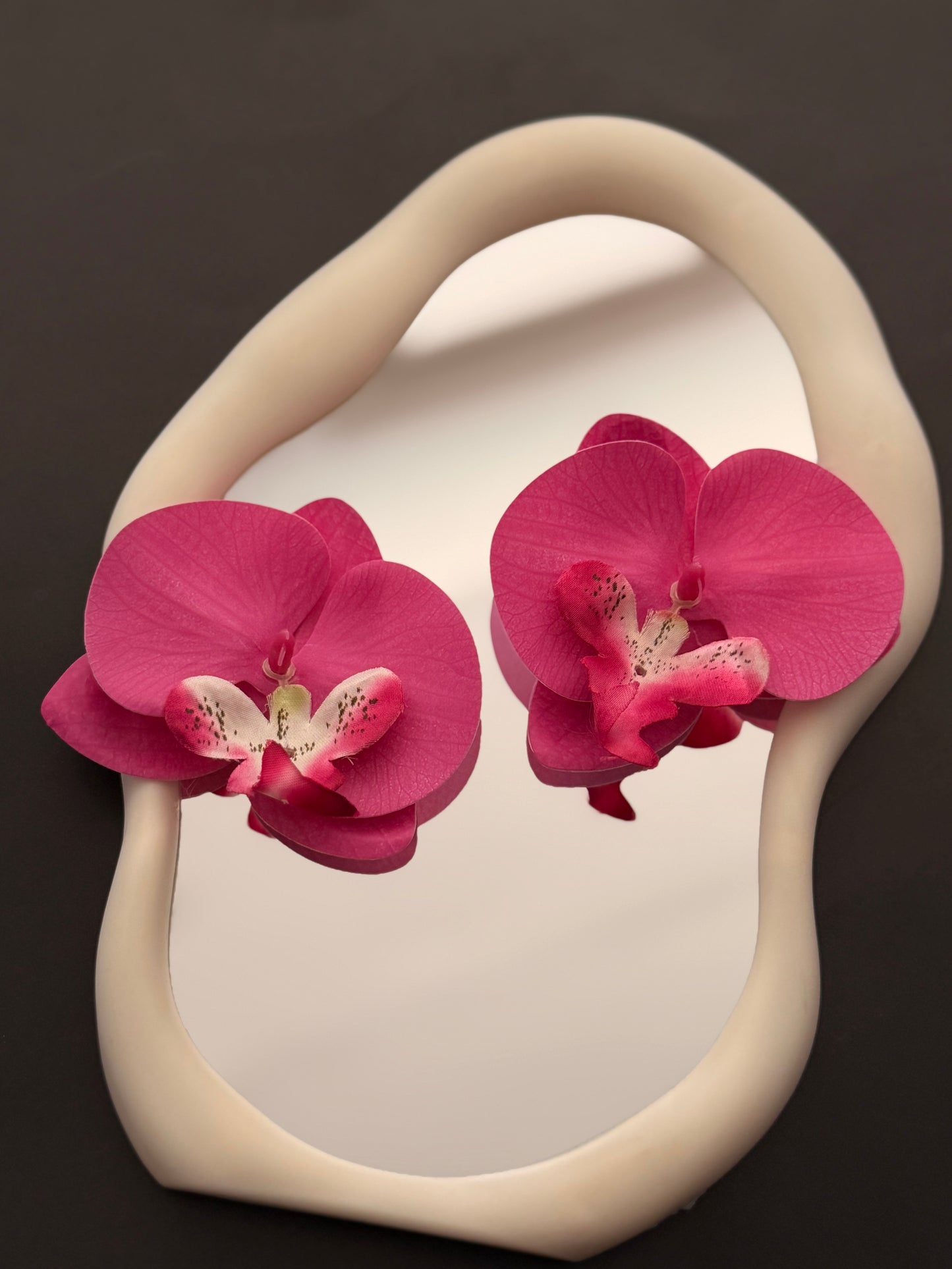 Boucles a fleur rose