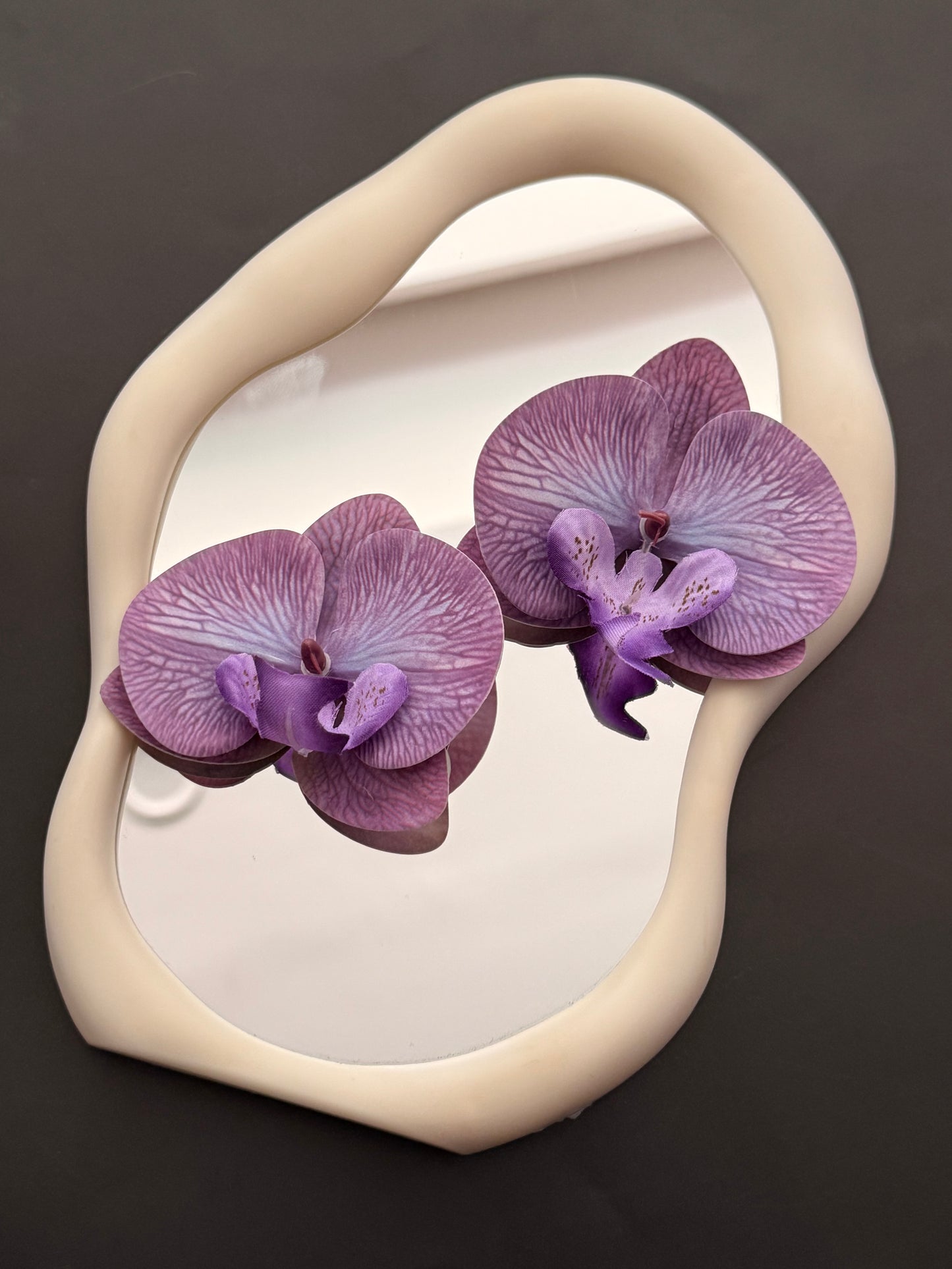 Boucles fleur violet