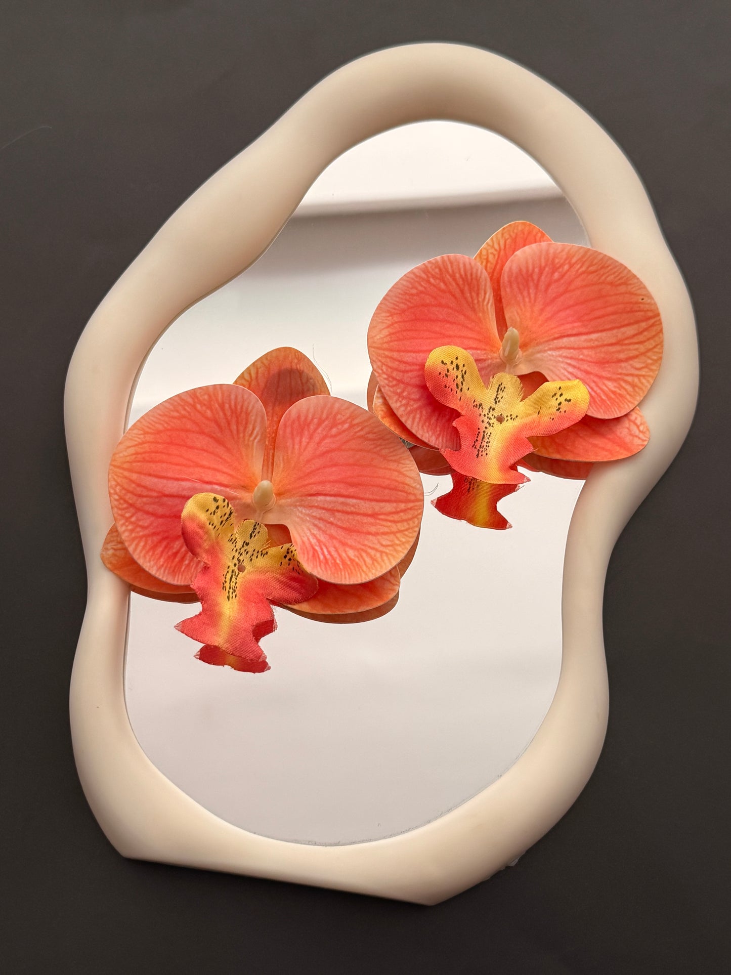 Boucles fleur orange