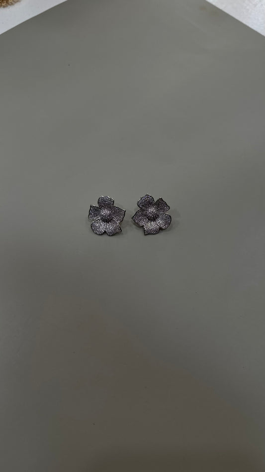 Boucle rose à strass