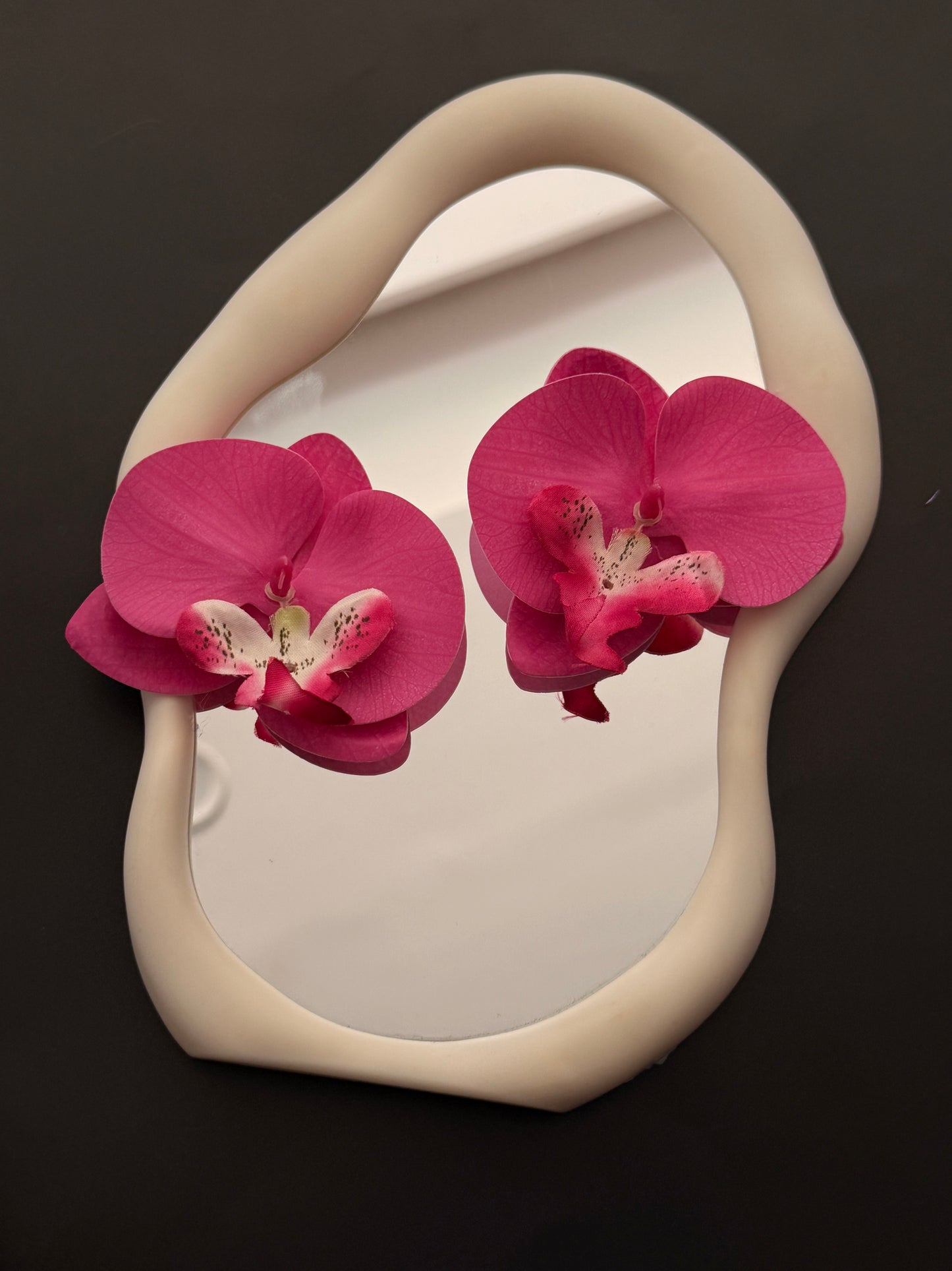 Boucles a fleur rose