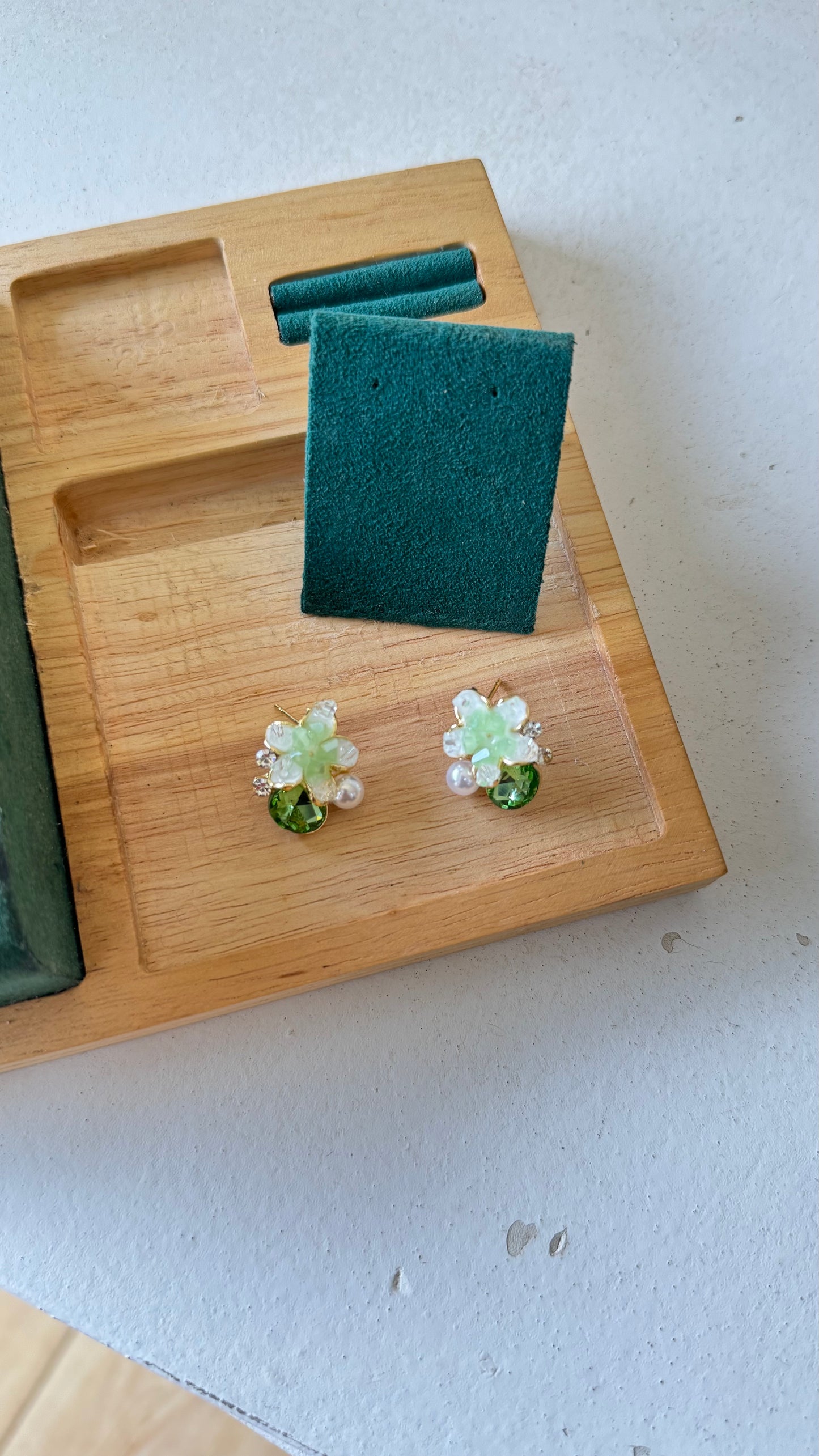 Boucles d’oreilles vertes