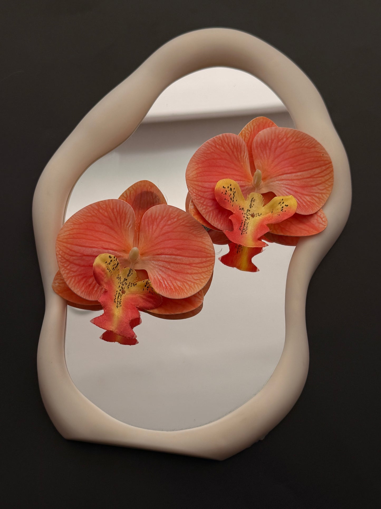 Boucles fleur orange