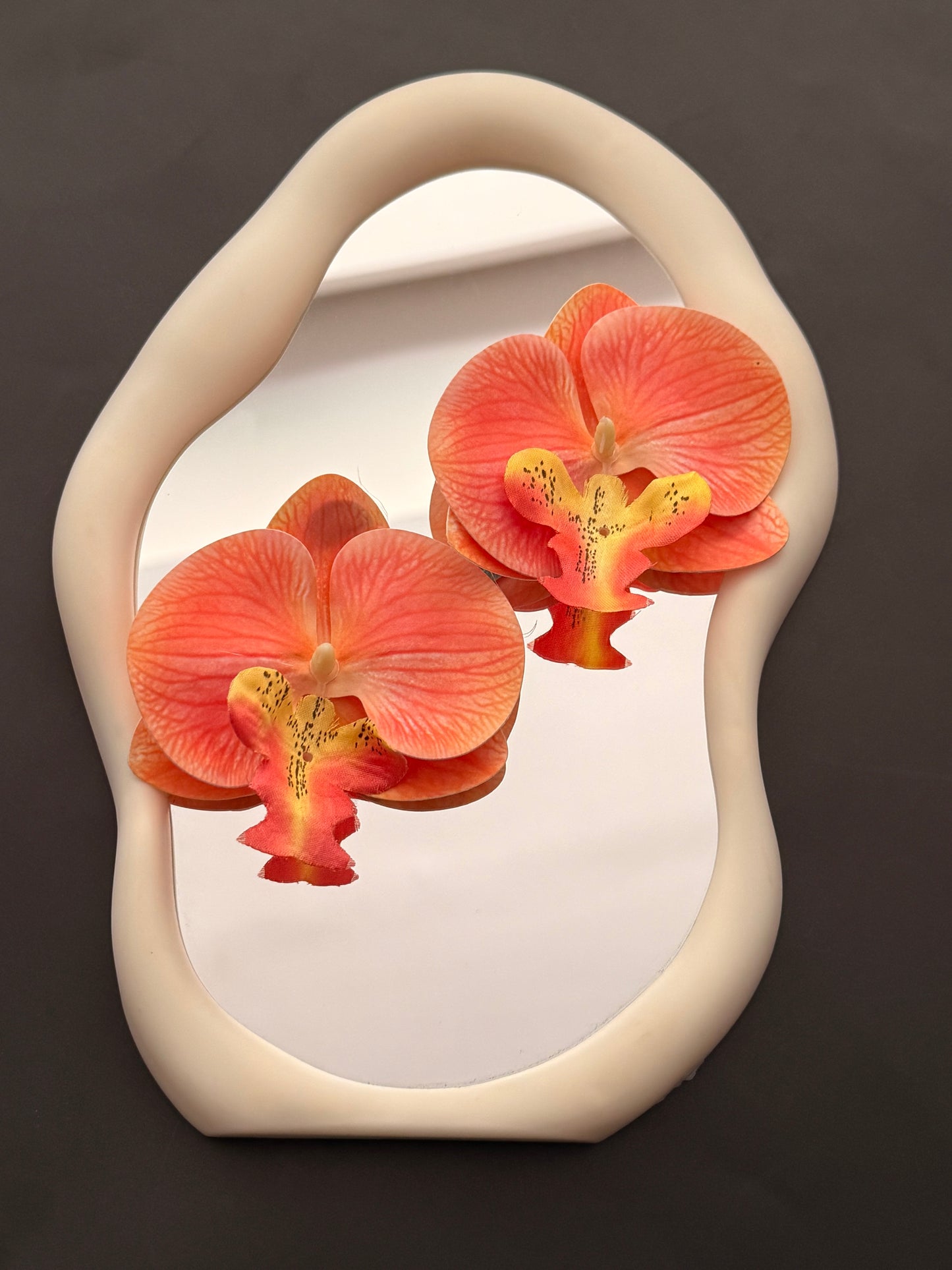 Boucles fleur orange