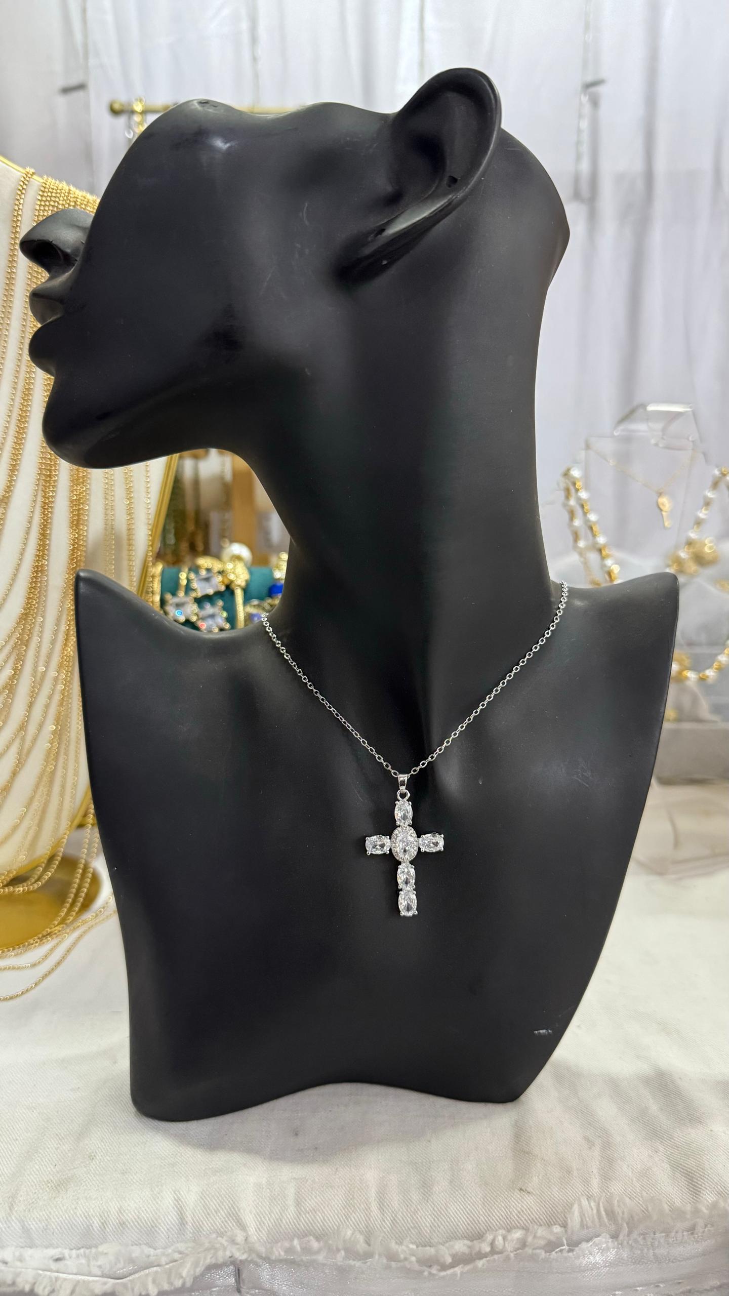 COLLIER CROIX ARGENT