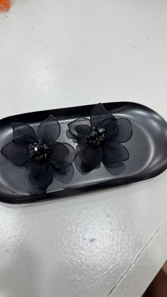 BOUCLES FLEUR NOIR