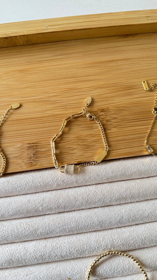 BRACELET MEDAILLE CADENAS