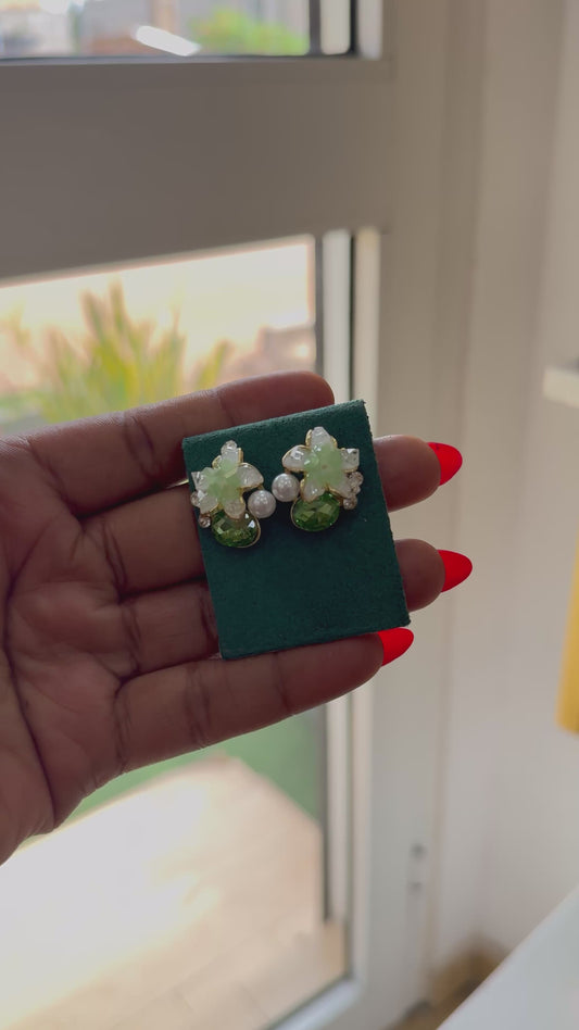 Boucles d’oreilles vertes